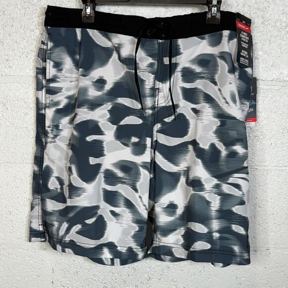 Speedo Men's Print Bondi Basin 20" Boardshorts Anthracite 2XL - Picture 1 of 6